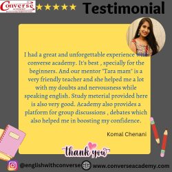 Google review by Komal Chenani for Converse Academy