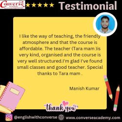 Google review by Manish Kumar for Converse Academy