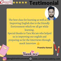 Google review by Pranshu Kansal for Converse Academy