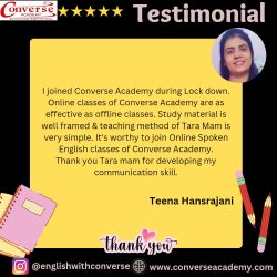 Google review by Teena Hansrajani for Converse Academy