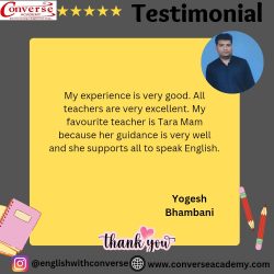 Google review by Yogesh Bhambani for Converse Academy